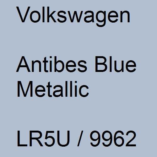 Volkswagen, Antibes Blue Metallic, LR5U / 9962.